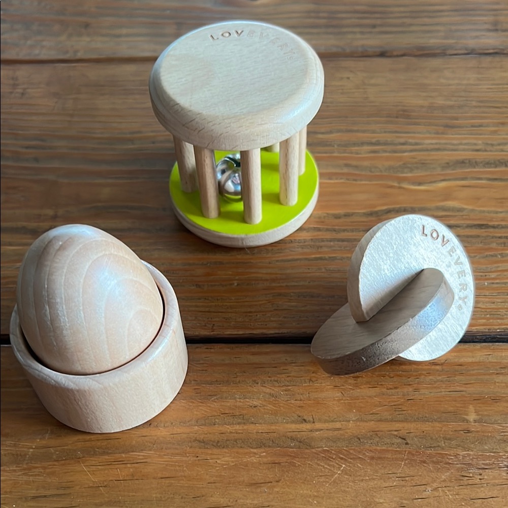 Natural Wood Baby Toy Set
